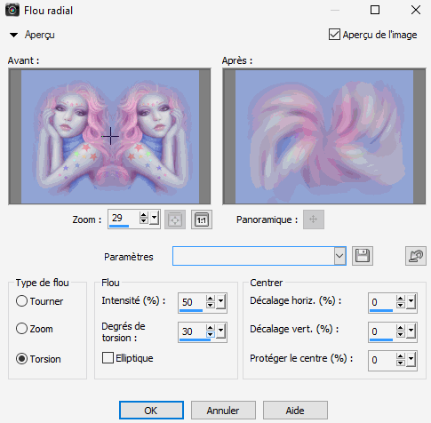 Flou radial