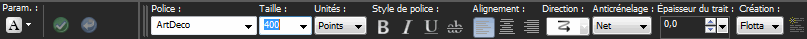 texte flottant