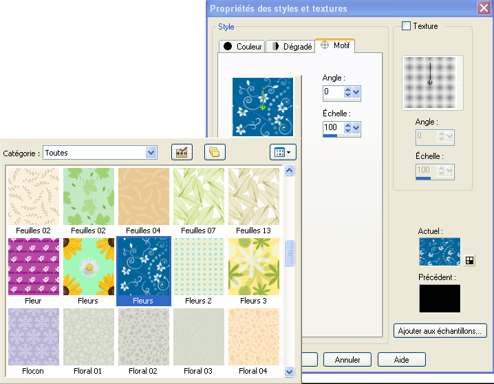 Motif fleurs